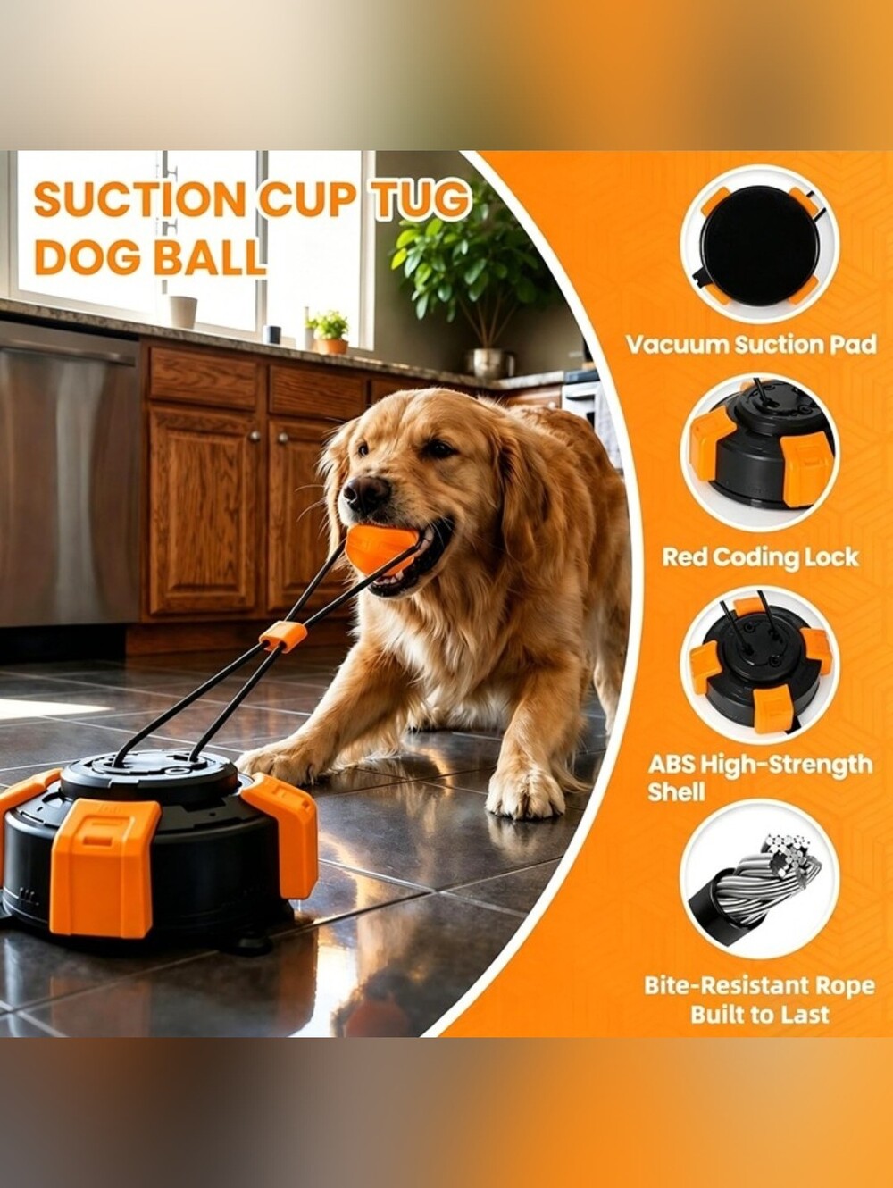 Interactive Suction Cup Tug of War Dog Pull Toys, NIB - Picture 6 of 10